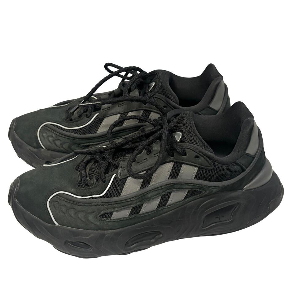 Adidas Oznova Adiplus Sneakers Womens 7.5 Black & Gray Chunky Running Shoes